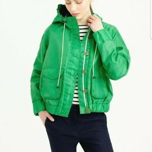 J.Crew hooded green utility jacket
